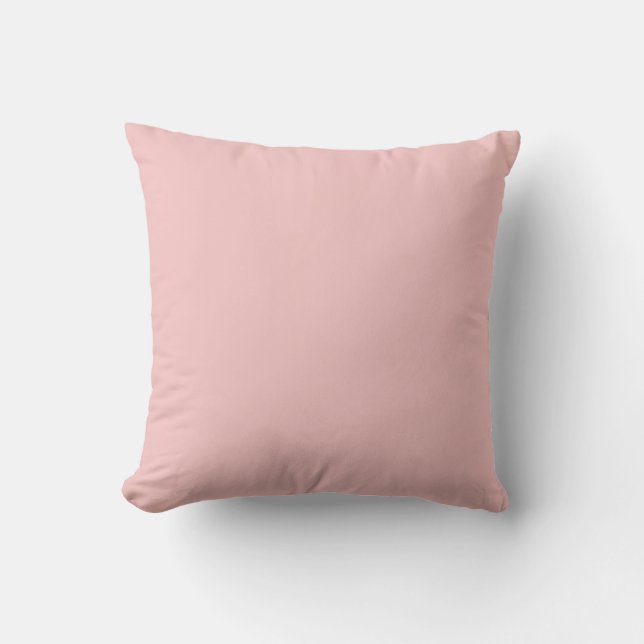 Strawberry Cream Solid Colour Print, Pastel Pink Cushion (Front)