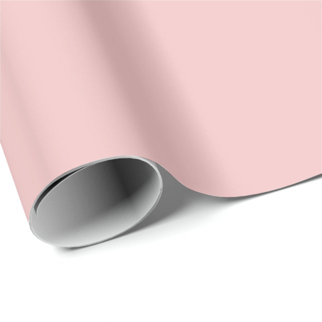 Strawberry Cream Solid Colour Print, Pastel Pink Wrapping Paper (Roll Corner)