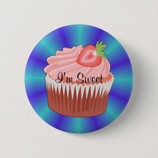 Strawberry Cupcake Button (Front)