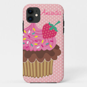 Strawberry Cupcake Custom iPhone 5 Case-Mate Case