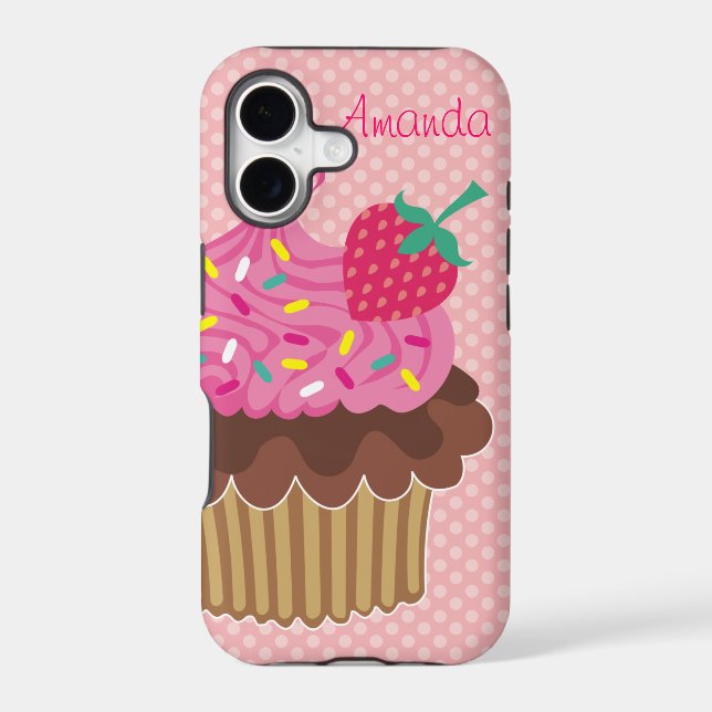 Strawberry Cupcake Custom iPhone 5 Case-Mate Case (Back)