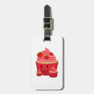 Strawberry Cupcake Family  Luggage Tag
