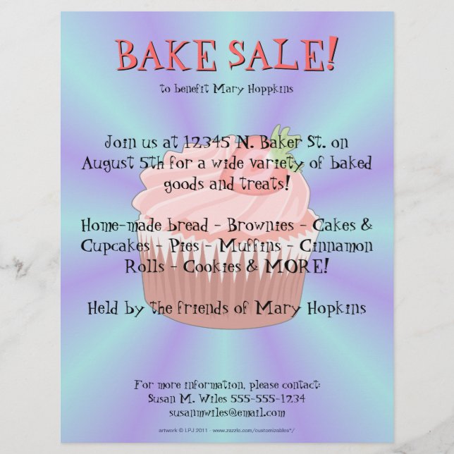 Strawberry Cupcake Flyer (Front)