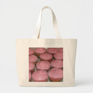 Strawberry cupcake large tote bag
