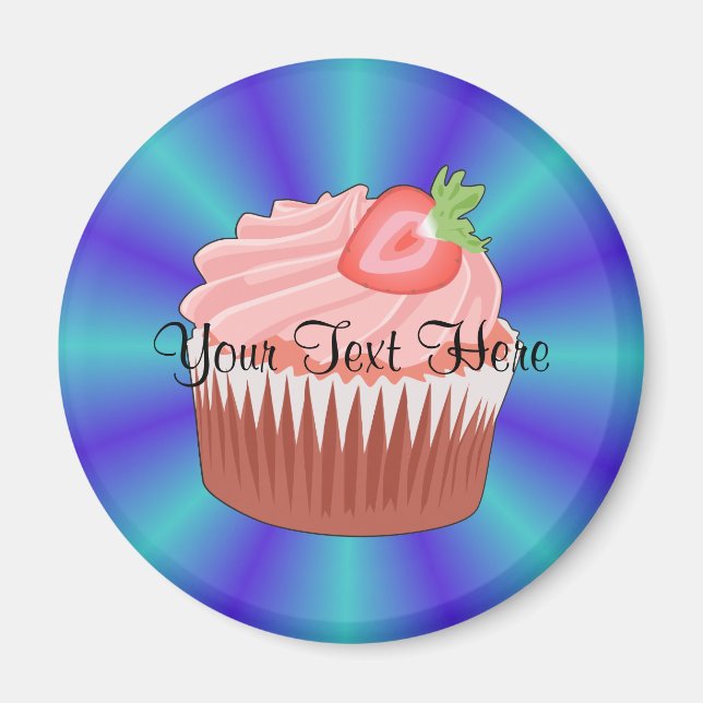 Strawberry Cupcake Magnet (Front)