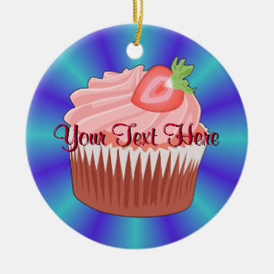 Strawberry Cupcake Ornament