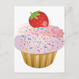 Strawberry Cupcake Postcard