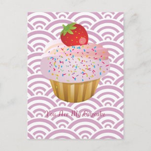 Strawberry Cupcake Postcard