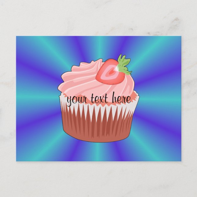 Strawberry Cupcake Postcard (Front)