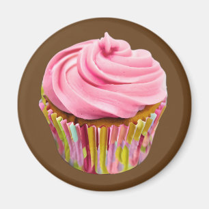 Strawberry Cupcake with Pink Frosting Magnet