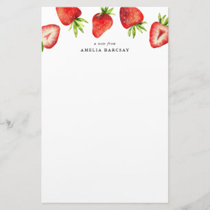 Strawberry Custom Stationery