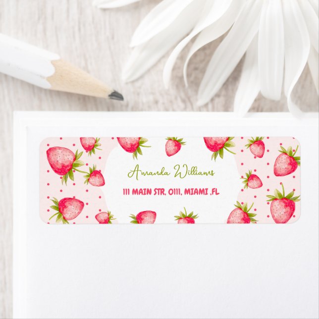 Strawberry Cute Summer Pink Green (Insitu)