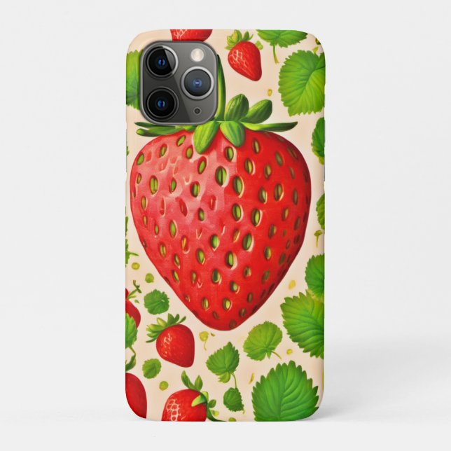 Strawberry Dadaist Artwork Case-Mate iPhone Case (Back)