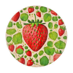 Strawberry Dadaist Artwork Cutting Board