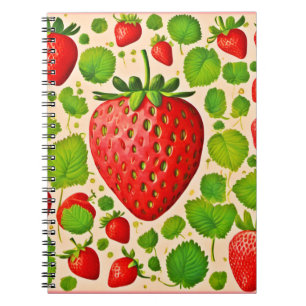Strawberry Dadaist Artwork Notebook