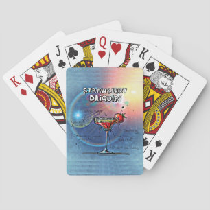 Strawberry Daiquiri (#10 of 12 Drink Recipe Sets) Playing Cards