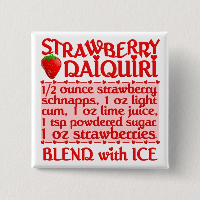 Strawberry Daiquiri button (Front)