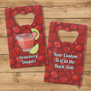Strawberry Daiquiri Credit Card Bottle Opener