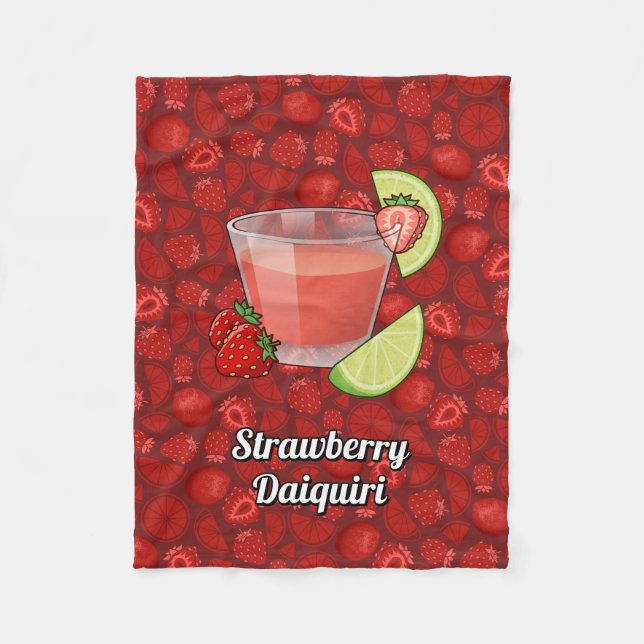 Strawberry Daiquiri Fleece Blanket (Front)