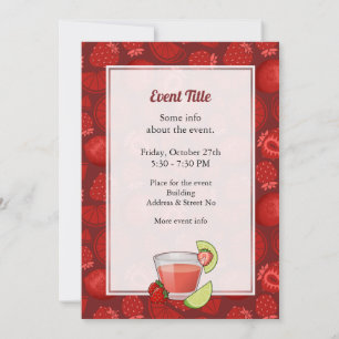Strawberry Daiquiri Invitation