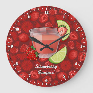 Strawberry Daiquiri Large Clock
