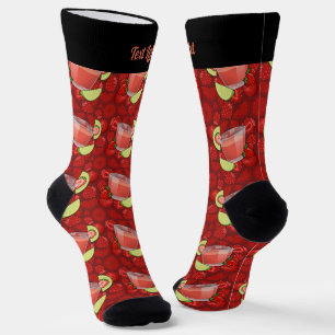 Strawberry Daiquiri Pattern Socks