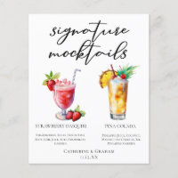 Strawberry Daiquiri Piña Colada Mocktails Menu