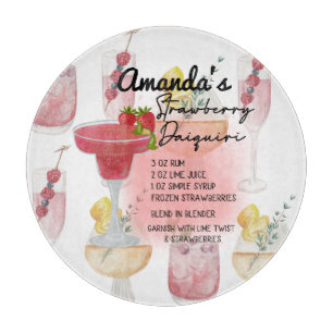 Strawberry Daiquiri Recipe Personalised Cutting Board