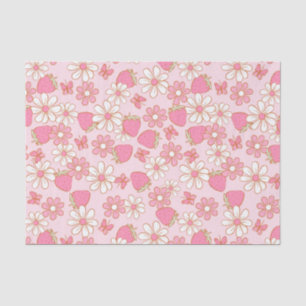 Strawberry Daisy Pattern Tissue Paper