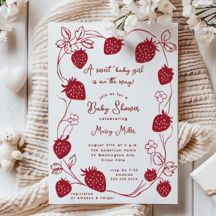 Strawberry Delight Baby Shower Invitation