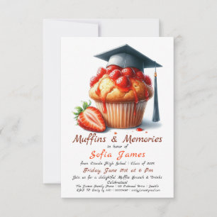 Strawberry Delight Graduation Brunch Invitation
