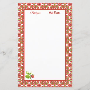 Strawberry Delight Personalised Stationery