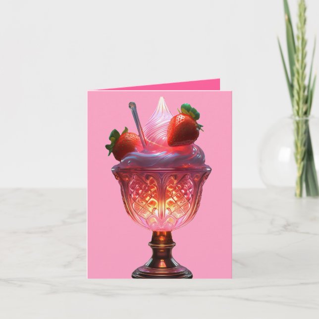 Strawberry Delight  Thank You Card (Front)