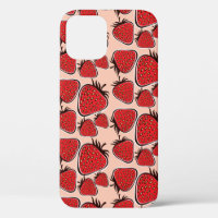 Strawberry Delight: Vintage Pattern Charm.