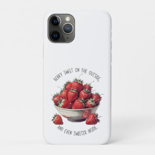 Strawberry Design - Berry Sweeter Inside iPhone 11 Pro Case