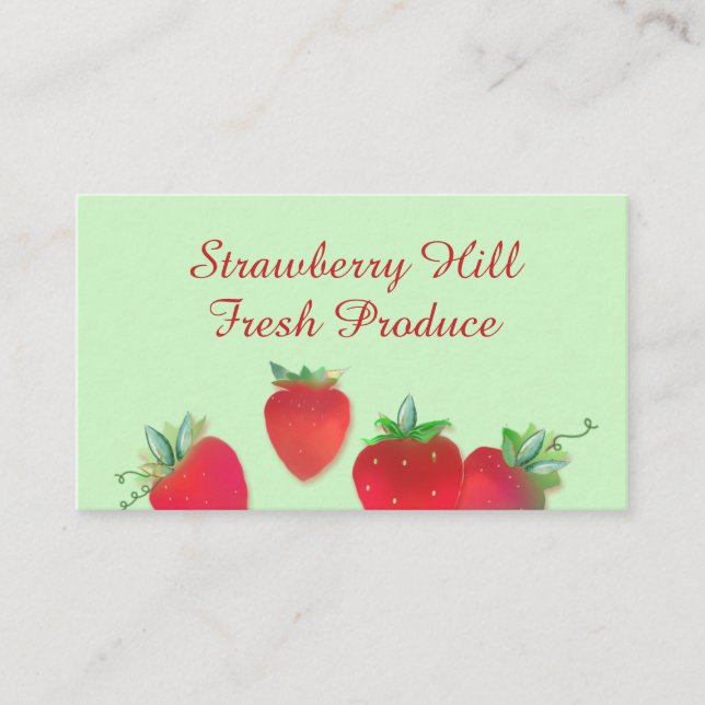 Strawberry Design Business Card (Front)