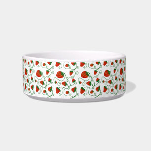 Strawberry Design Dog Bowl