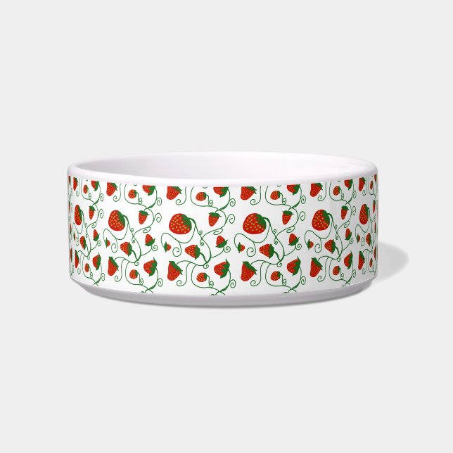Strawberry  Design Dog Bowl (Front)