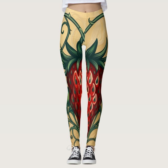 Strawberry Design  Leggings (Front)