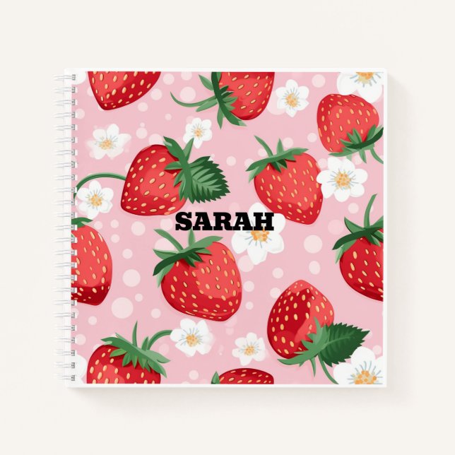 Strawberry Design Notebook (Front)