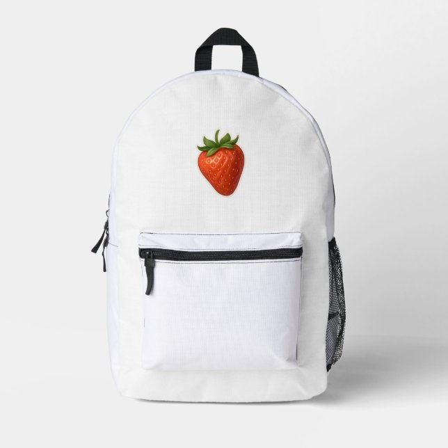 Strawberry Design Printed Backpack (Front)