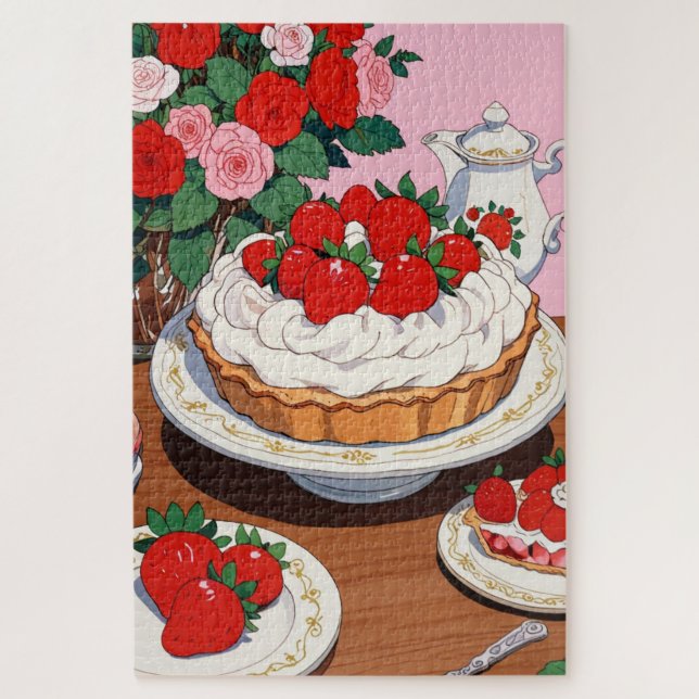 Strawberry dessert Puzzle (Vertical)