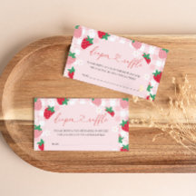 Strawberry Diaper Raffle Baby Shower Enclosure