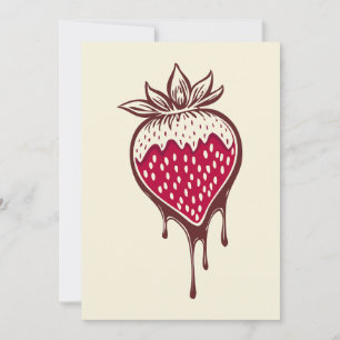 strawberry dipped in chocolate invitation