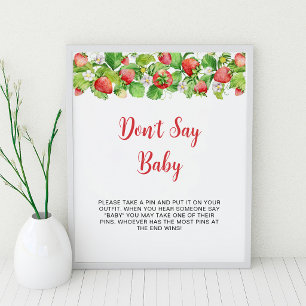 Strawberry Don’t Say Baby Sign Game