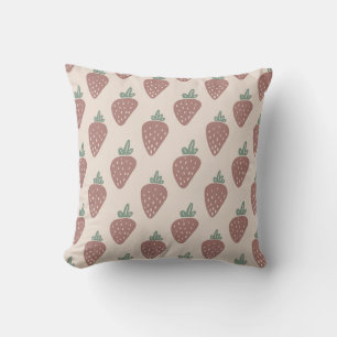 Strawberry Doodle Pattern Cushion
