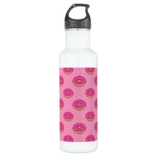Strawberry Doughnut with Sprinkles Cartoon 710 Ml Water Bottle