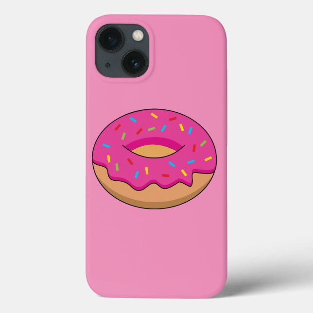 Strawberry Doughnut with Sprinkles Cartoon Case-Mate iPhone Case (Back)
