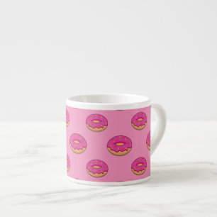 Strawberry Doughnut with Sprinkles Cartoon Espresso Cup
