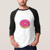 Strawberry Doughnut with Sprinkles Cartoon